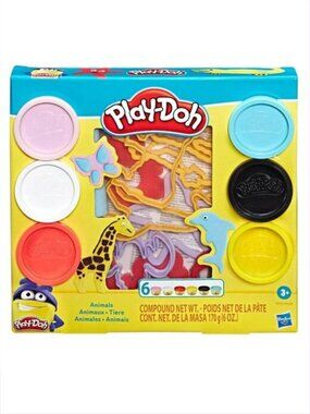 Play-Doh Fundamentals Animal Cutters Play Set w/ 6 non-toxic Play-Doh New In Box